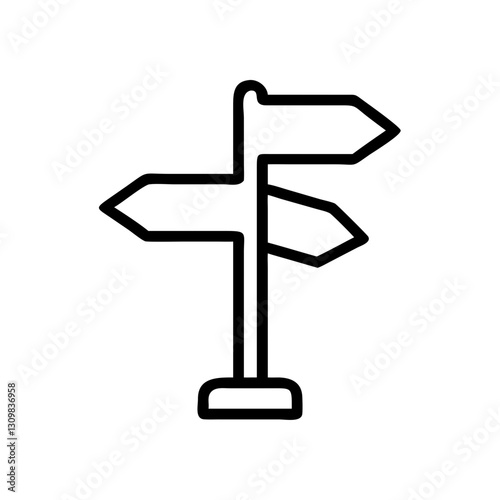 Directional signpost icon