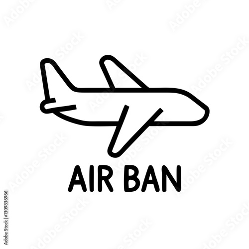 Air travel ban icon