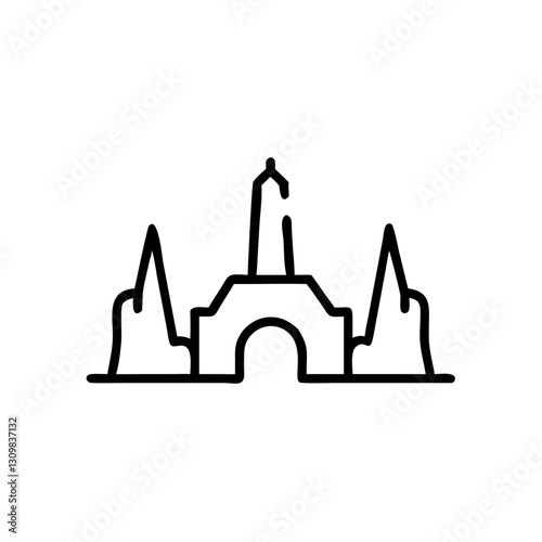 Castle icon with towers