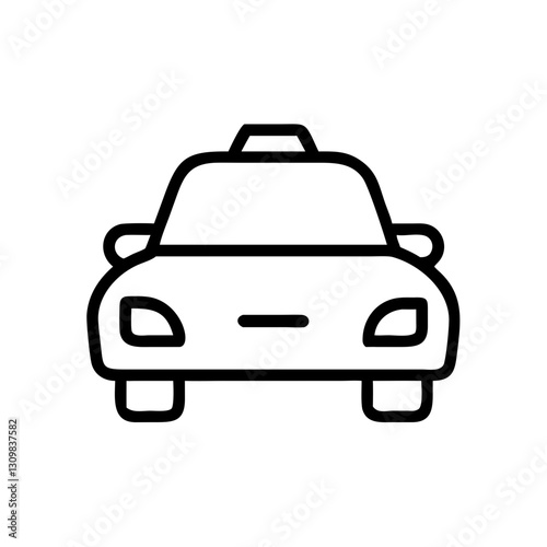 Taxi icon front view