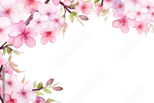 PNG Cute pink flower branch blossom petal plant.