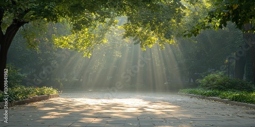 Sunlit Path: Radiant sunbea...