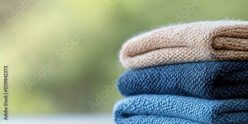 Cozy Comfort: A stack of fo...