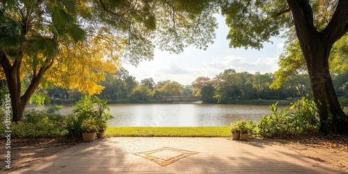 A Serene Lakescape: A pictu...