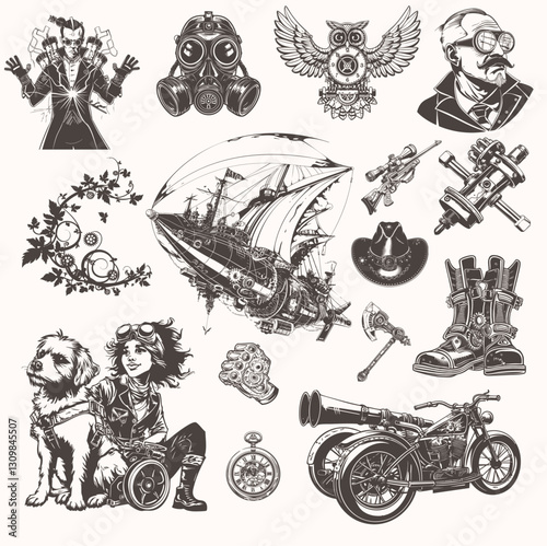 Steampunk Design Elements – Victorian Airships & Retro Futuristic Travel