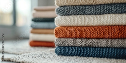Cozy Comforts: Stack of col...