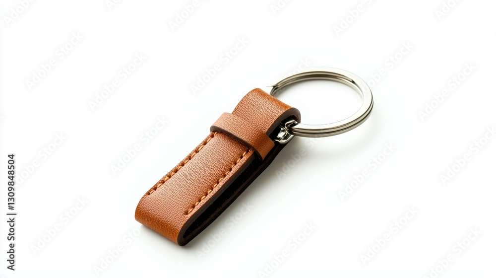 Durable leather keychain with metal ring, secure and stylish everyday carry essential Durable leather keychain with metal ring, secure and stylish everyday carry essential