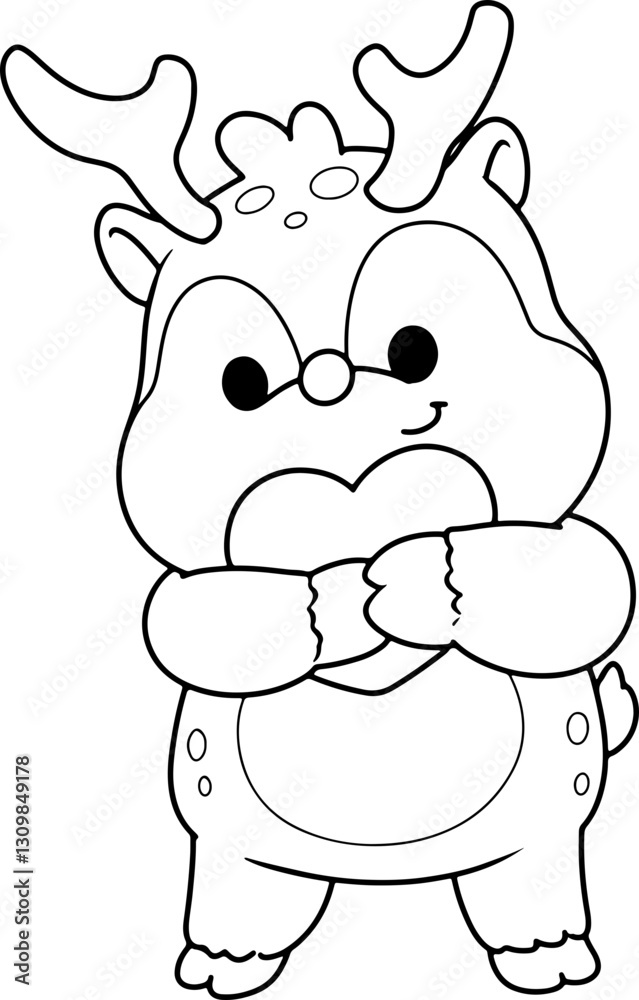 Fototapeta premium reindeer cartoon