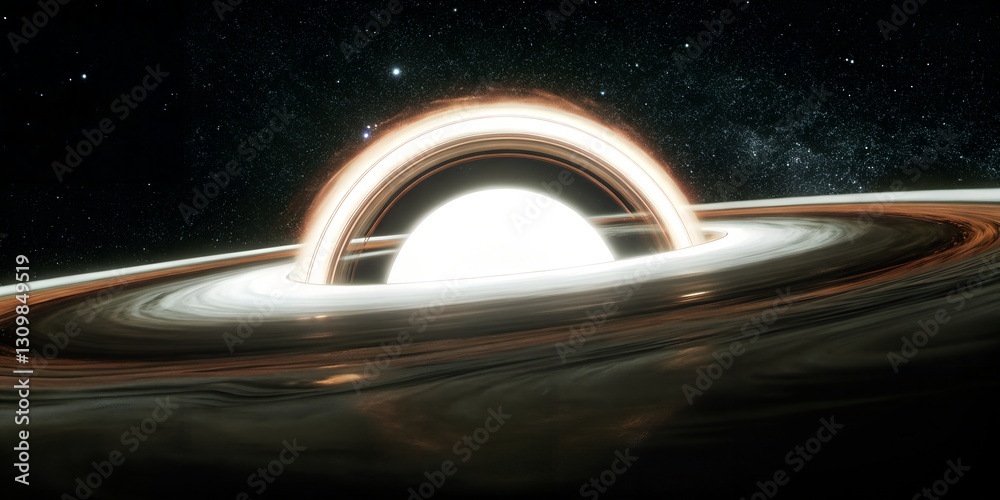 Fototapeta premium Gravity's Edge The Astronaut and the Black Hole