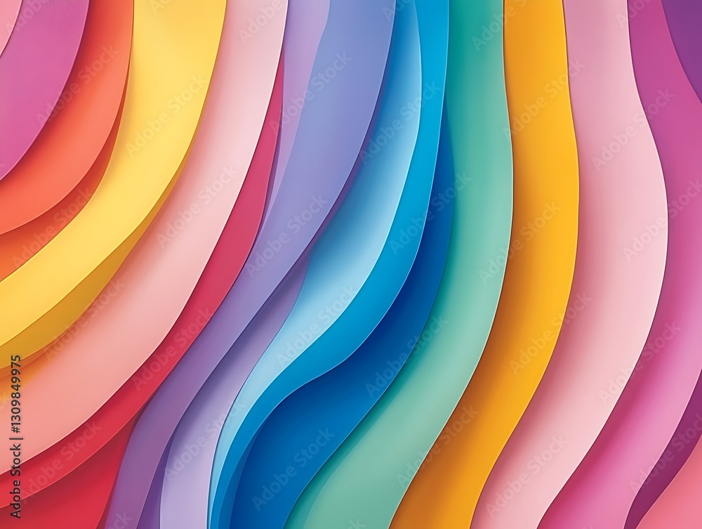Obraz premium Abstract colorful layered waves pattern background