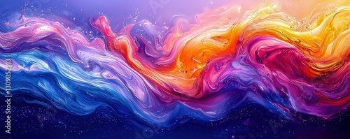 Wallpaper Mural Vibrant Abstract Rainbow Wallpaper Design featuring bright colours and blues on a colourful gradient background Torontodigital.ca