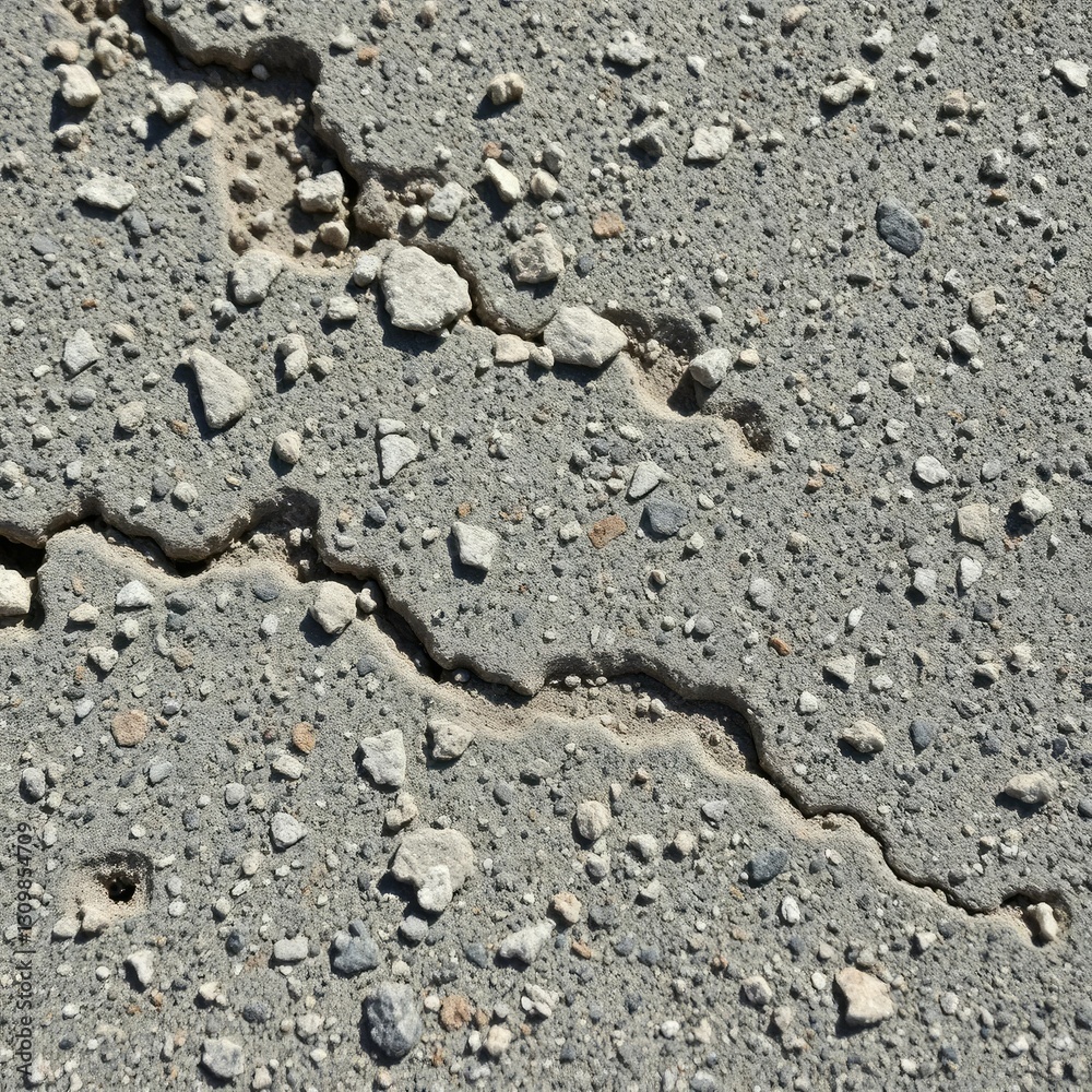 Concrete with visible aggregate and flaky roughness, texture, pebbly Concrete with visible aggregate and flaky roughness, texture, pebbly