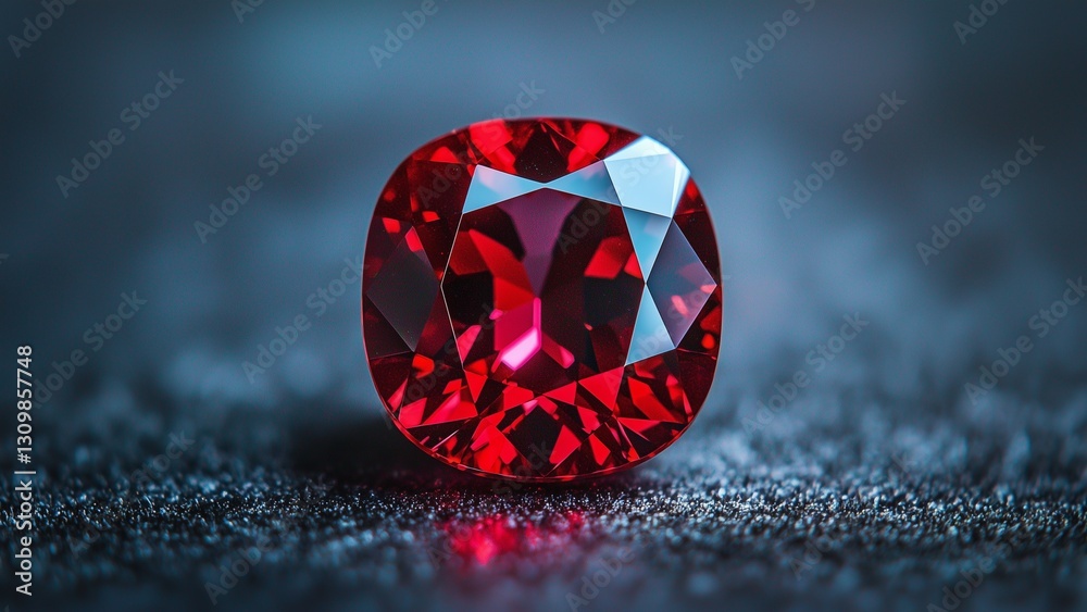 Naklejka premium Garnet Birthstone Jewelry . Stunning Garnet Gemstone in Brilliant and Step Cuts . Luxurious Garnet Jewelry Design, birthstone of January