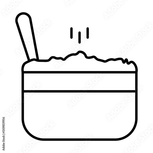 porridge line icon