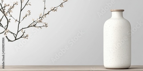 Serene Vase with Blossom: A...