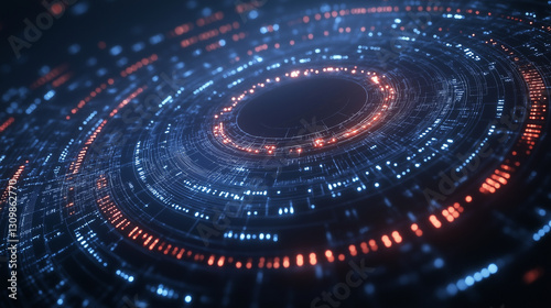 Wallpaper Mural Red Spiral Galaxy and Hot Air Balloon with Blue and Red Spiral Pattern Torontodigital.ca