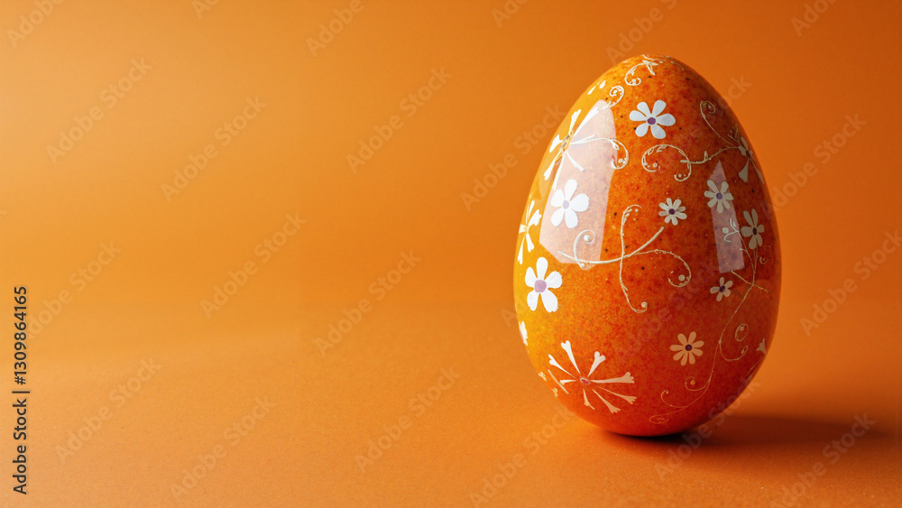 Striking Orange Easter Egg with Glossy Hand-Painted Designs, Ideal for Digital Marketing, Social Media, and Holiday Event Promotions Striking Orange Easter Egg with Glossy Hand-Painted Designs, Ideal for Digital Marketing, Social Media, and Holiday Event Promotions