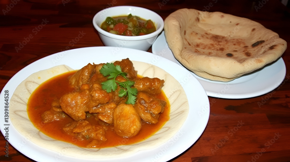 Ethiopian Chicken: Authentic Doro Wot - Traditional African Spicy Stew with Injera Bread Ethiopian Chicken: Authentic Doro Wot - Traditional African Spicy Stew with Injera Bread