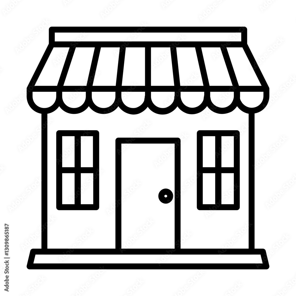 Shop Store Building Line Icon
