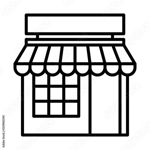 Shop Store Building Line Icon