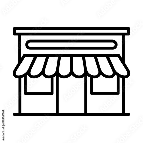 Shop Store Building Line Icon