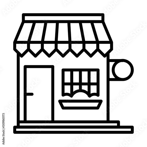 Shop Store Building Line Icon