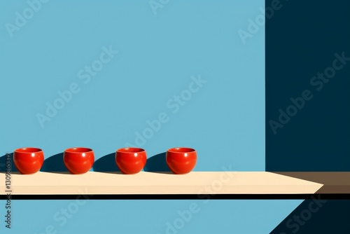 Dynamic light and shadow  exploring movement and inertia through gradient objects and blur effects