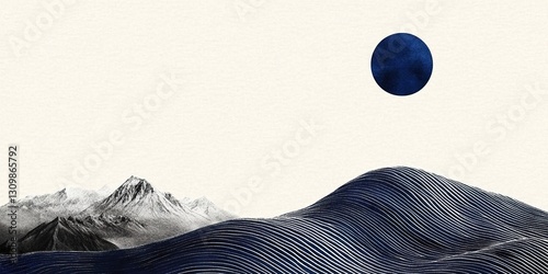 Abstract Mountain Landscape...