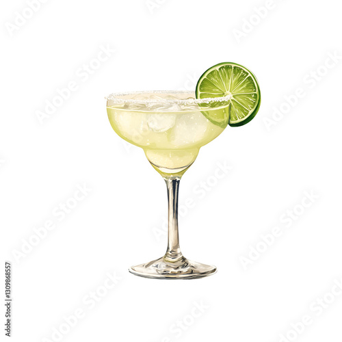 Wallpaper Mural margarita cocktail in glass isolated on transparent background Torontodigital.ca