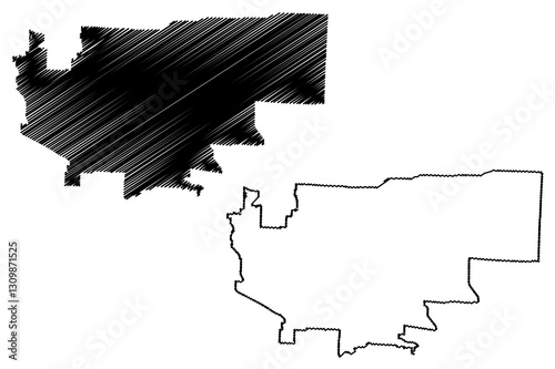 Independence City, Missouri (United States cities, United States of America, usa city) map vector illustration, scribble sketch City of Independence map