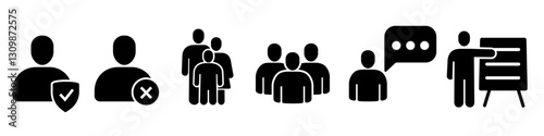 People icon. Group icon set