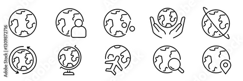 Planet icon set. Planet icon
