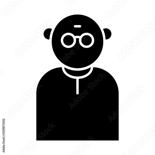 old man glyph icon
