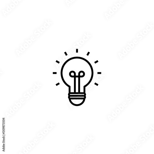 Bulb flat vector icon. Idea flat vector icon