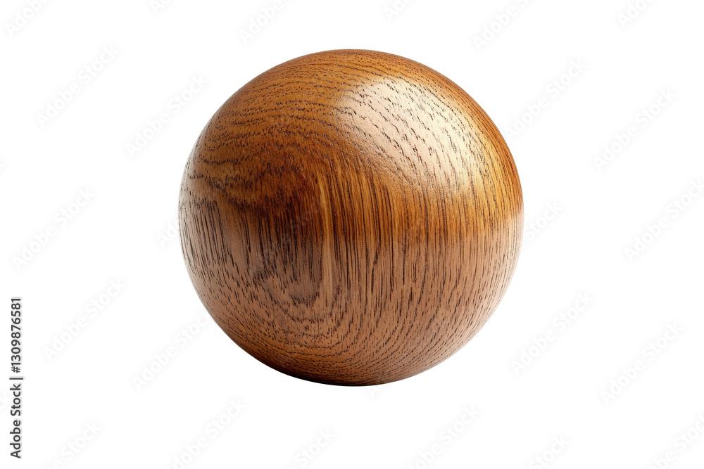 Wooden Sphere Real on White Background - A perfectly spherical piece of wood, showcasing intricate grain patterns and a polished finish. Concepts: Nature, craftsmanship, perfection, simplicity Wooden Sphere Real on White Background - A perfectly spherical piece of wood, showcasing intricate grain patterns and a polished finish. Concepts: Nature, craftsmanship, perfection, simplicity