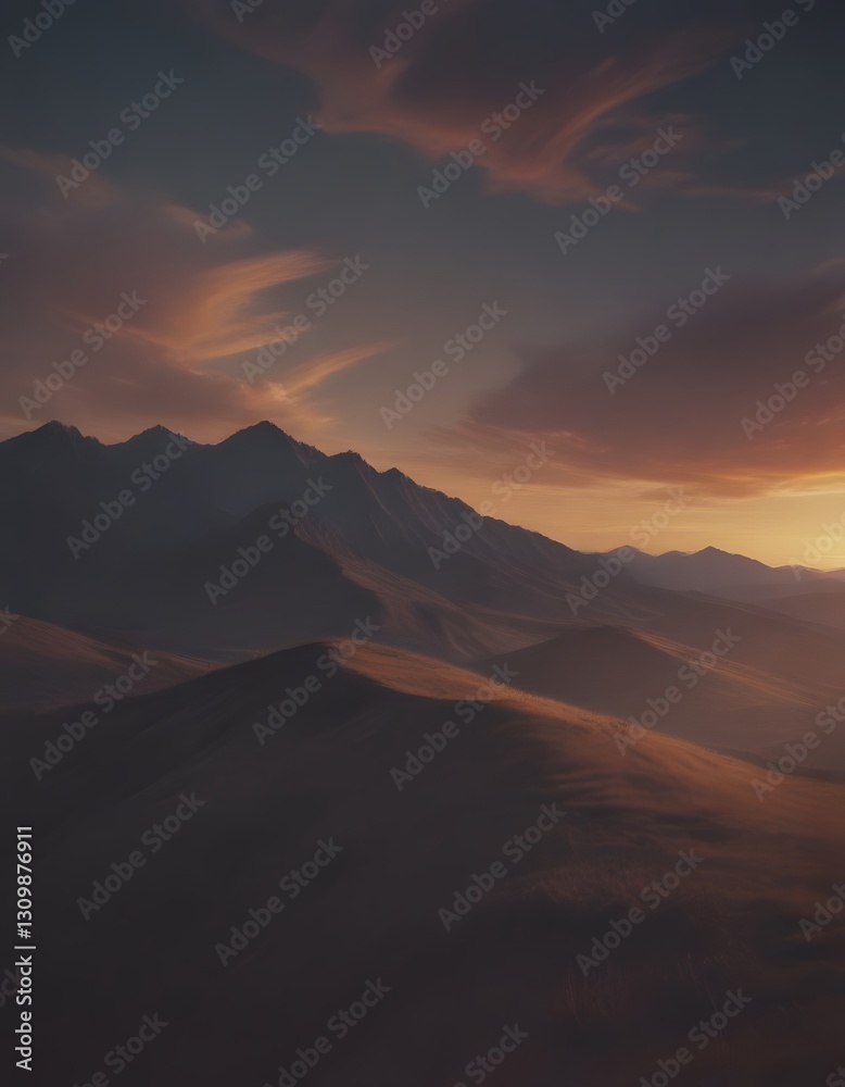 Sunset in the mountains. Minimalistic background/backdrop. Sunset in the mountains. Minimalistic background/backdrop.