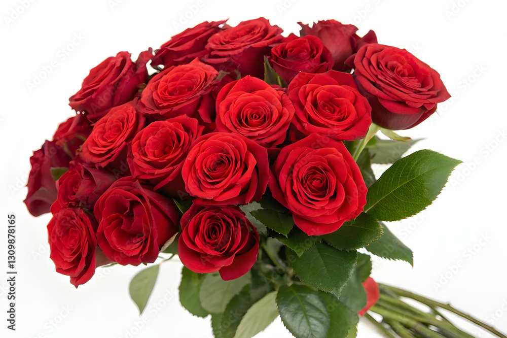 bouquet of red roses Isolated on White Background bouquet of red roses Isolated on White Background