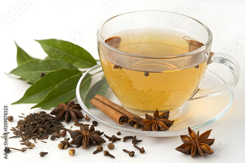 Herbal Spiced Tea with Cinnamon, Cloves, and Star Anise – Aromatic Wellness Drink

 photo