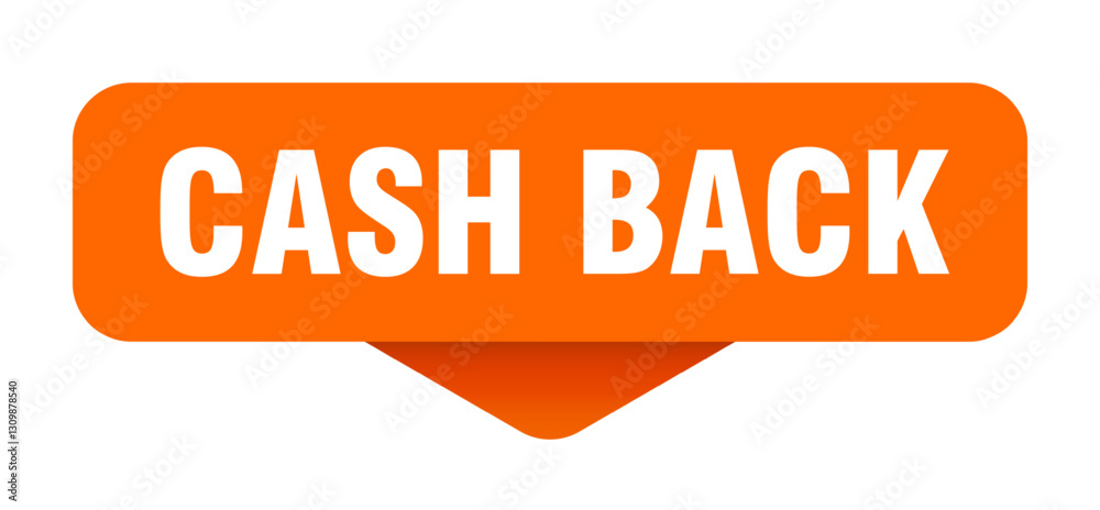 cash back sticker. cash back sign on transparent background