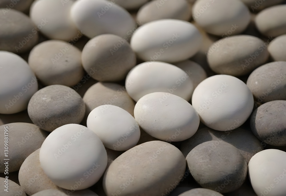 Minimalistic background/backdrop. White round stones / pebbles. Minimalistic background/backdrop. White round stones / pebbles.
