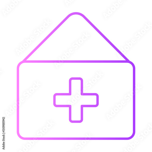 hospital gradient icon