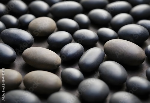 Minimalistic background/backdrop. Black round stones.