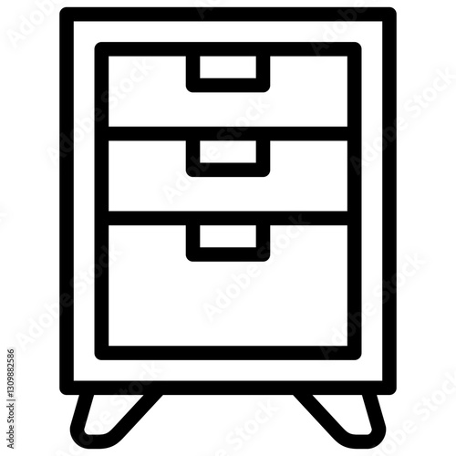 bedside table icon