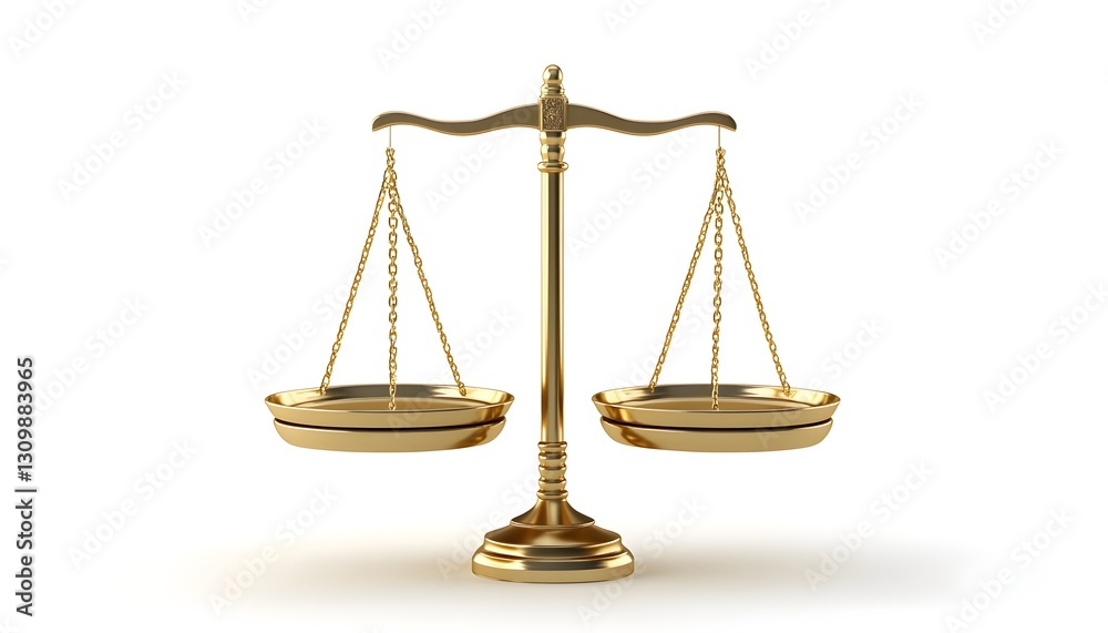 Golden Scales Of Justice Symbol Representing Balance And Law Golden Scales Of Justice Symbol Representing Balance And Law