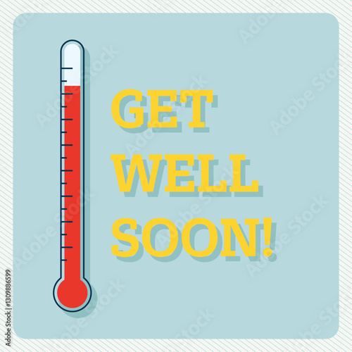 Get well soon vector illustration