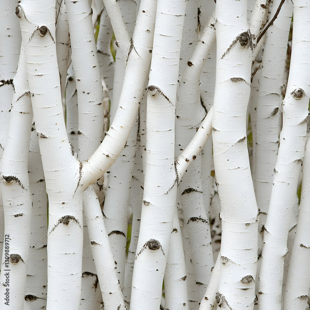 Fototapeta premium White Birch Tree Trunks Photo