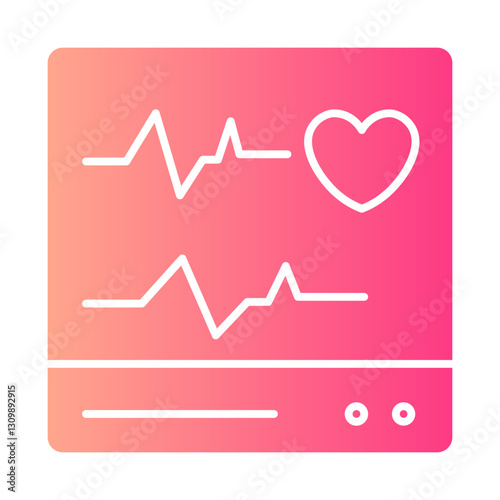 electrocardiogram gradient icon