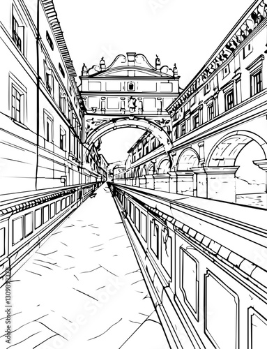 church, architecture, cathedral, building,  coloring page, drawing, city, europe, sketch, paris, gothic, travel, vector, illustration, old, florence, italy, art, tower, town, landmark, street, religio