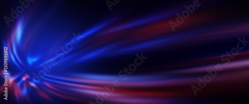 Dark abstract background with neon light, blurred lines