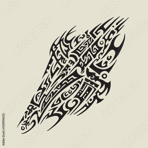 vector drawing of a tattoo
